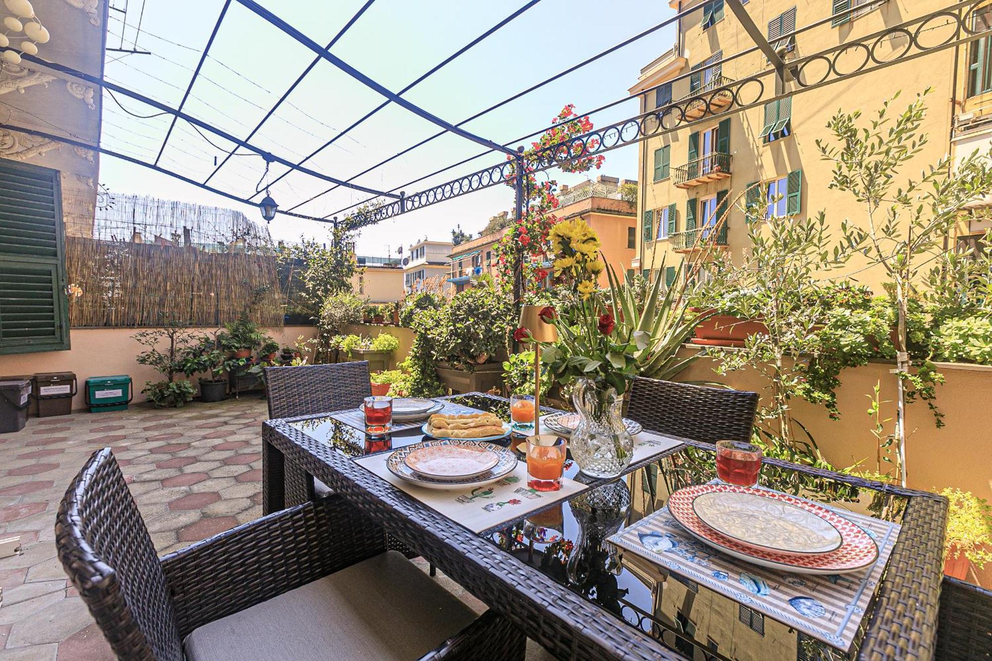 热那亚Sole, Terrazza, Centro Citta E Wi-Fi Veloce!公寓 外观 照片