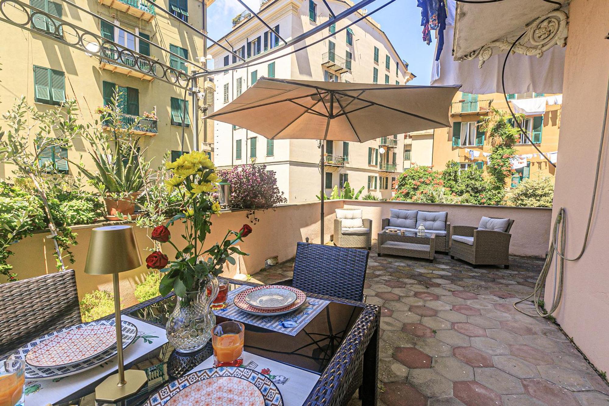 热那亚Sole, Terrazza, Centro Citta E Wi-Fi Veloce!公寓 外观 照片